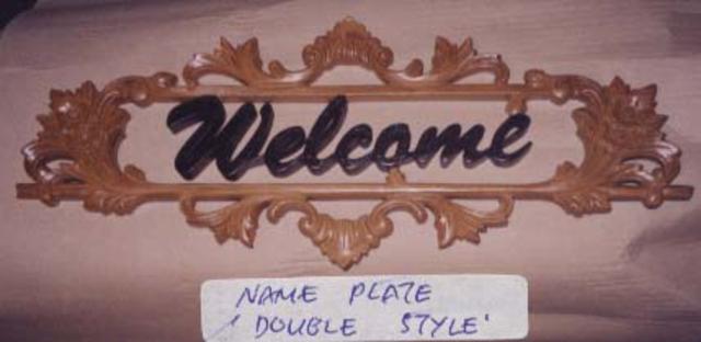 Name Plate 'Double Style' 